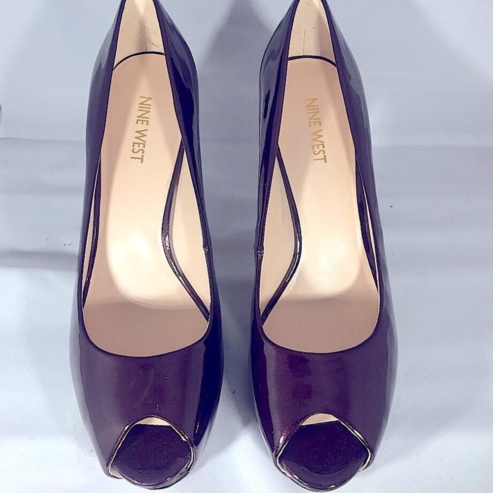 Nine West Brown Peep Toe Heels New size 10